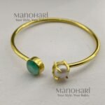 Aurelia gloss pearl bangles gold polish jewellery