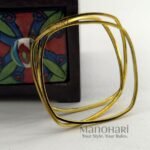 Aurelia minimal luxe bangles set for women 18K gold plated jewellery