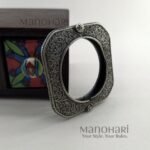 Aarini floral heritage bracelet silver replica ethnic jewellery