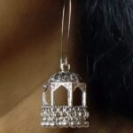 Aarini antique temple drop earrings hexagonal jhumka design