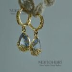Aurelia golden dew drops with elegant 18K gold teardrop detailing