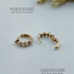 Aurelia modern edge earrings with sleek geometric gold plated detailing