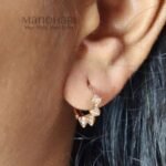 Aurelia modern edge earrings with sleek geometric gold plated detailing