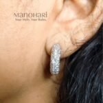 Aarini modern spark hoops with sleek contemporary hoop detailing