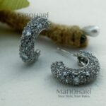 Aarini modern spark hoops with sleek contemporary hoop detailing