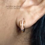 Aarini minimal spark hoops with elegant rose gold hoop detailing