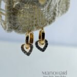 Noor Golden Aura CZ earrings for women elegant sparkling jewellery