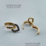 Noor Golden Aura CZ earrings for women elegant sparkling jewellery
