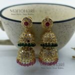 Ishani Kempu dome jhumka earrings for women traditional temple jewellery