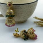 Ishani Kempu dome jhumka earrings for women traditional temple jewellery