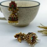 Ishani Lotus Rajwadi jhumka earrings for women traditional ethnic jewellery