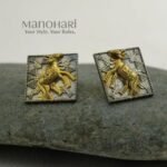 Meher sacred silver earrings with vintage oxidised boho detailing