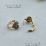 Naina CZ heart elegance earrings with sparkling crystal heart detailing