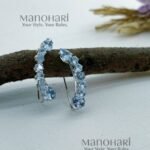 Royal crystal ear cuff silver tone contemporary jewellery