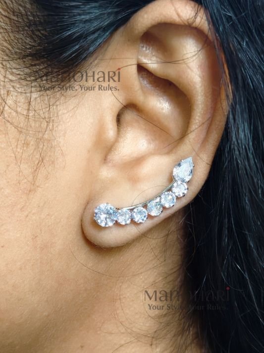 MN-ER-RCEC-ROY-01_3 Royal crystal ear cuff silver tone contemporary jewellery