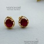 Ruhani royal CZ studs with elegant traditional crystal detailing