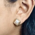 Ruhani shine luxe earrings with elegant pearl anti tarnish detailing