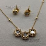 Tanmayi heritage grace jewellery set with elegant Kundan gold detailing