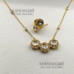 Tanmayi heritage grace jewellery set with elegant Kundan gold detailing
