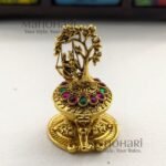 Meher Radha Krishna heritage kumkum box gold polish pooja décor