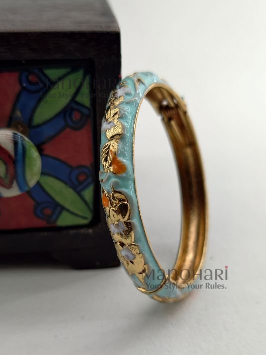 Meher regal meenakari kada gold plated ethnic jewellery