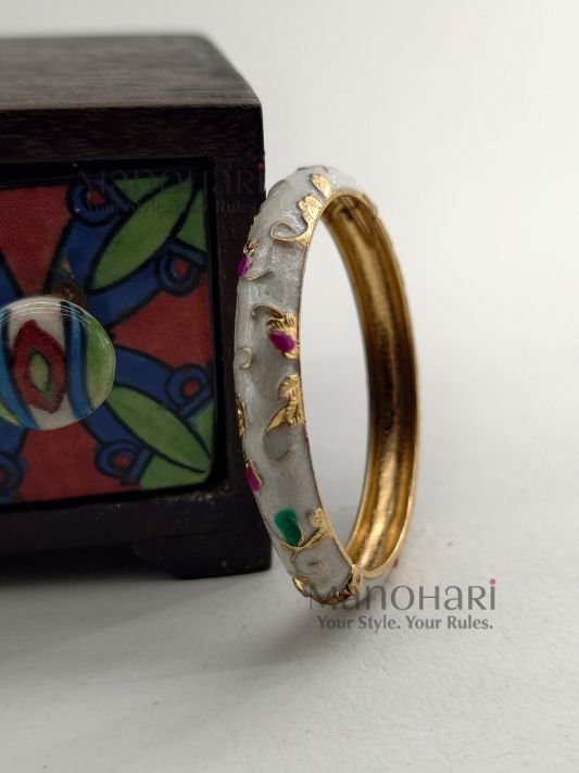 Meher regal meenakari kada gold plated ethnic jewellery