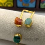 Ruhani tribal stone heritage kada gold polish jewellery