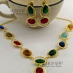 Aurelia glossy luxe necklace set with matching earrings