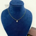 Aurora gold plated drop pendant necklace with cubic zirconia detailing