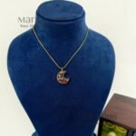 Aurelia moon bloom pendant chain with elegant gold plated finish