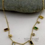 Aurelia multistone charm necklace with colorful stone and pearl detailing