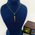 Aurelia multistone luxe pendant necklace with American diamond detailing