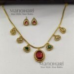 Tanmayi kemp matte gold necklace set for women elegant traditional jewellery