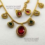 Tanmayi kemp matte gold necklace set for women elegant traditional jewellery