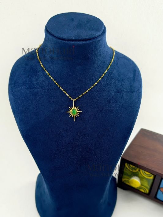 MN-NK-MELC-MEH-01_1 Meher emerald luxe chain with radiant green oval pendant
