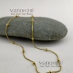 Ruhani minimal gold beads chain with anti tarnish finish
