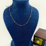 Ruhani minimal gold beads chain with anti tarnish finish