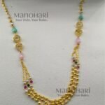 Tanmayi royal bead grace necklace with elegant gold plated detailing