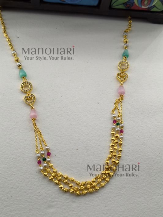 MN-NK-TRBG-TAN-01_1 Tanmayi royal bead grace necklace with elegant gold plated detailing