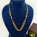 Tanmayi royal bead grace necklace with elegant gold plated detailing