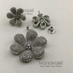 Aurora blossom grace pendant set with sparkling floral stone detailing