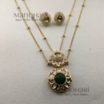 Aarini kundan royale pendant set with elegant gold stone detailing
