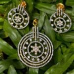 Ruhani golden elegance set with sparkling American diamond detailing