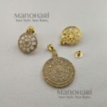 Ruhani golden elegance set with sparkling American diamond detailing