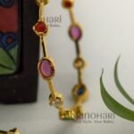 **Lakshita Antique Bangles in premium matte gold polish crafted from brass for women.**