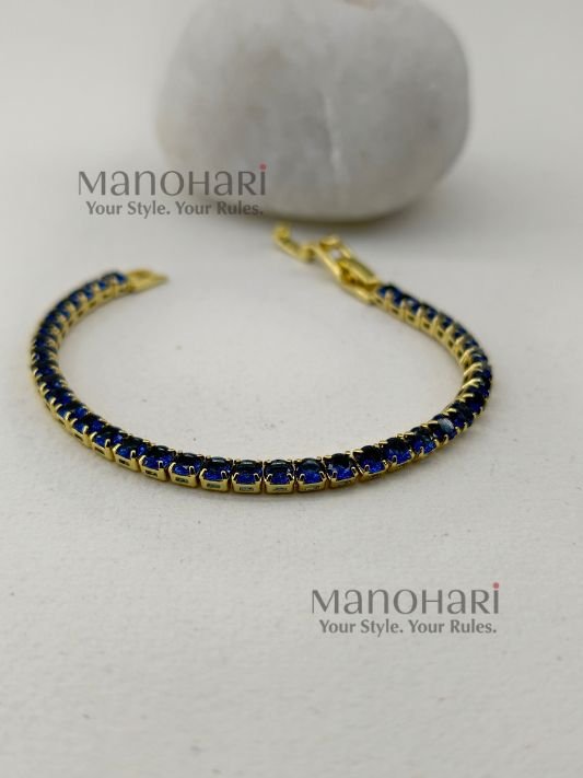 Aurelia Crystal Court Bracelet featuring sparkling Cubic Zirconia stones set in an elegant tennis chain design with a secure double safety clasp