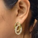Aurelia Interlock Elegance Earrings featuring a sophisticated interlinked design crafted from premium waterproof anti-tarnish stainless steel