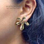 Aarini orchid bloom studs crafted from premium 316L stainless steel featuring an elegant orchid-inspired floral design