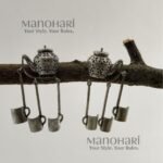 Ziya Chai Tale Earrings featuring a handcrafted chai kettle design in premium brass inspired by traditional tea culture