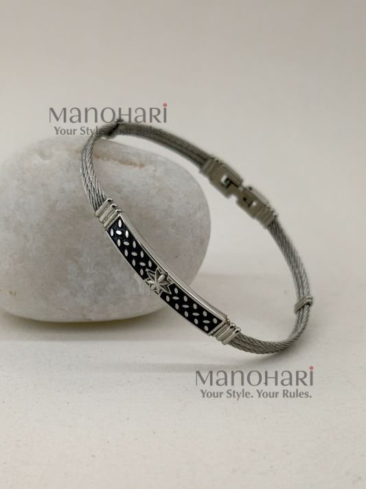 MN-MB-RCLB-REY-01_2 Reyansh classic link bracelet for men crafted from premium stainless steel with a polished finish